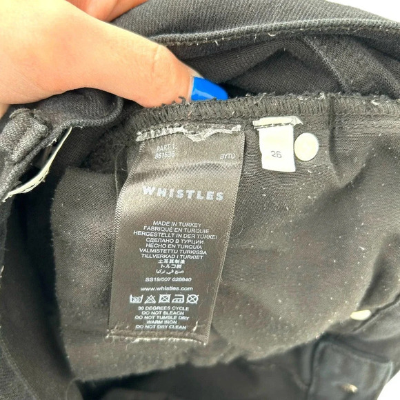 Whistles Black Skinny Jeans Denim Dark Wash Size‎ 26 - Picture 10 of 12